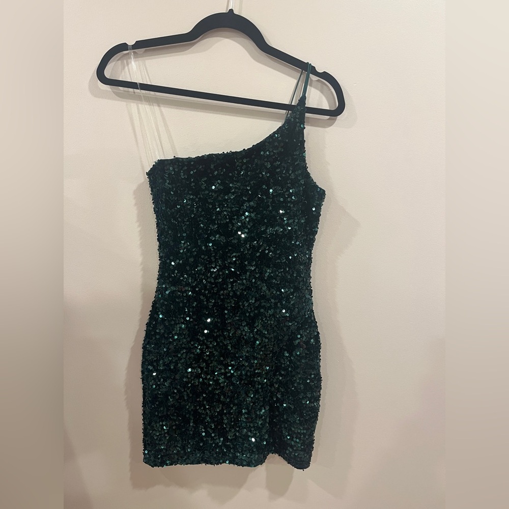 Midnight Doll Deep Green Homecoming/Mini Dress Size S
